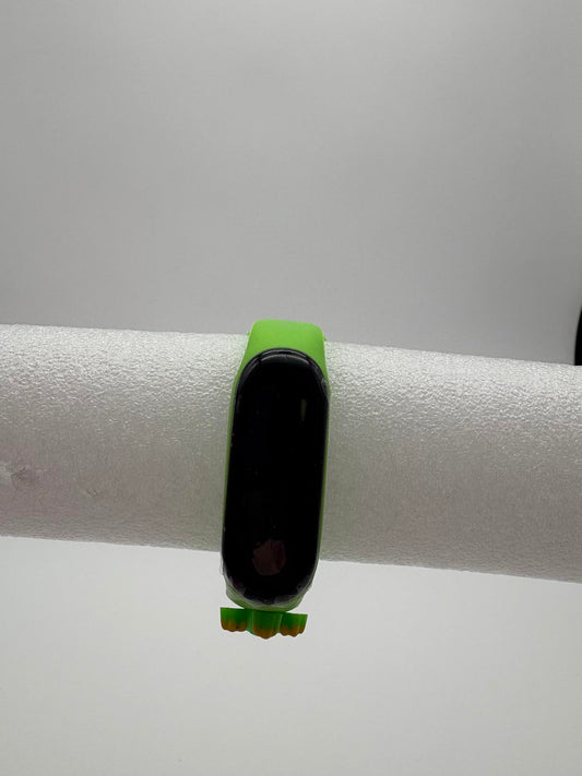 Smart Watch M8 Silicone Heart Rate Sport Watch for Kids- Green With Cactus