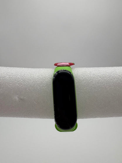 Smart Watch M8 Silicone Heart Rate Sport Watch for Kids- Green With Watermelon
