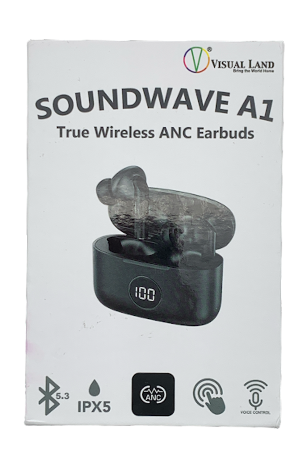 Visual Land SOUNDWAVE A1 True Wireless ANC Earbuds - True Wireless Bluetooth