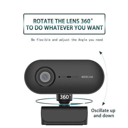 HD Webcam w/ High Quality Glass Lens Clear Image - Video Chat/Webcast/Conference