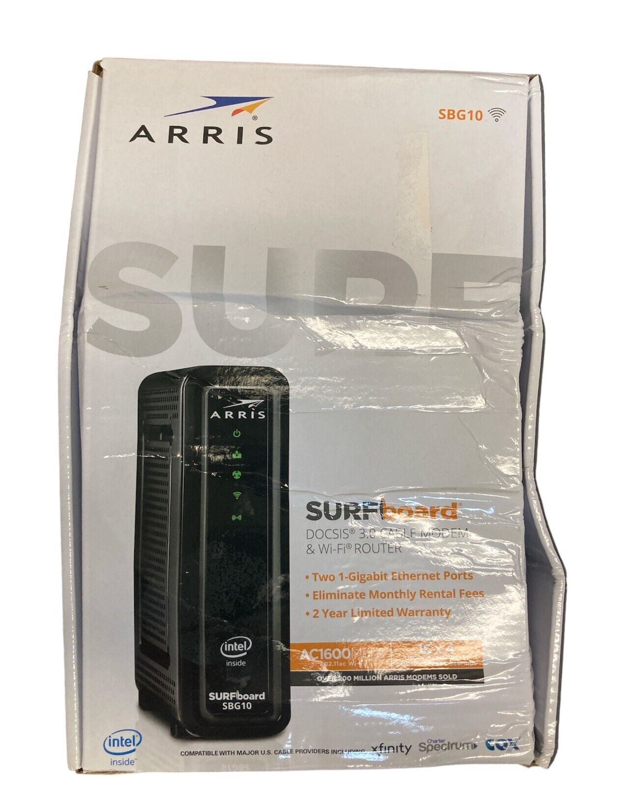 Arris Surfboard SBG10 Dual Band Router 16 X 4 DOCSIS 3.0 Cable Modem AC1600 Blk