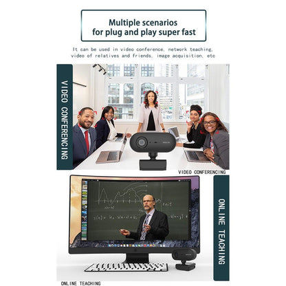 HD Webcam w/ High Quality Glass Lens Clear Image - Video Chat/Webcast/Conference