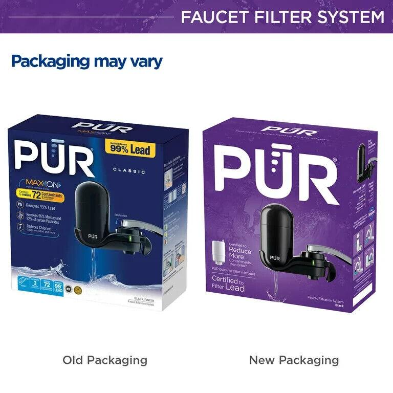 PUR Faucet Filtration System Black Filter Mount FM2000B Easy Attach - NO FILTER