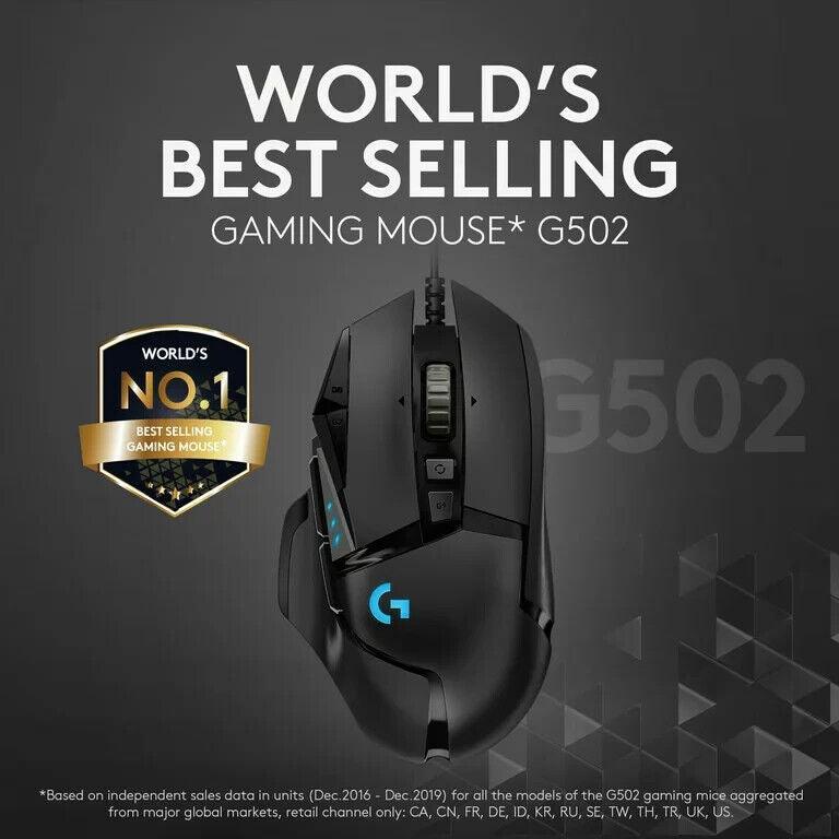 Logitech G502 HERO High Performance Wired Gaming Mouse, HERO 25K Sensor