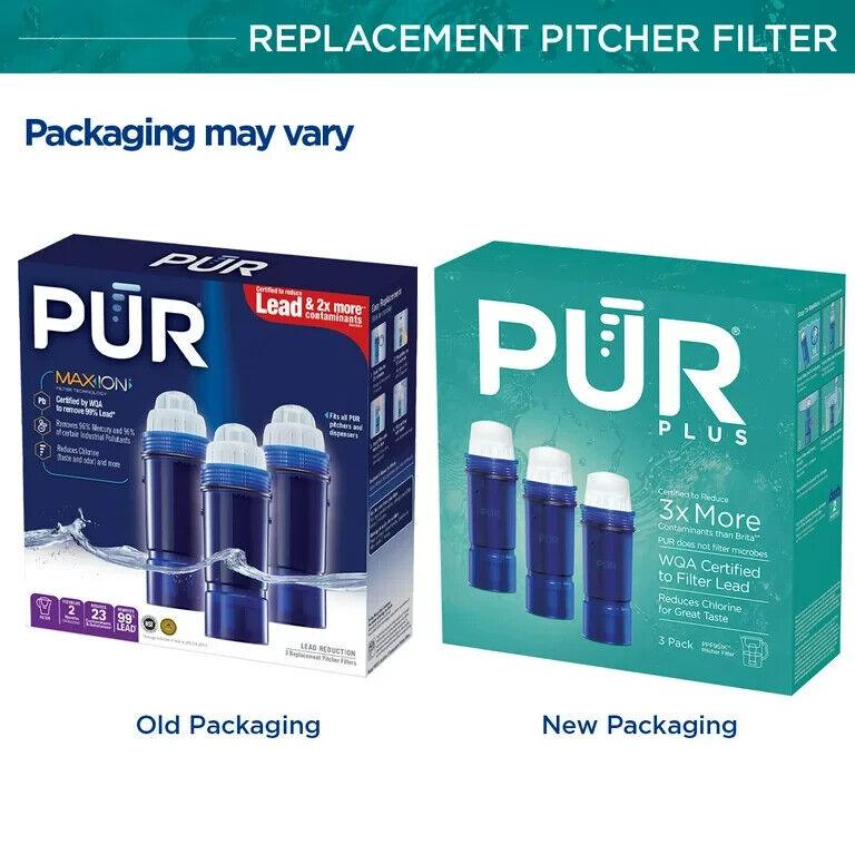 PUR Plus PPF951K3 Lead Reduction Water Pitcher Replacement Filter - 3 Pack