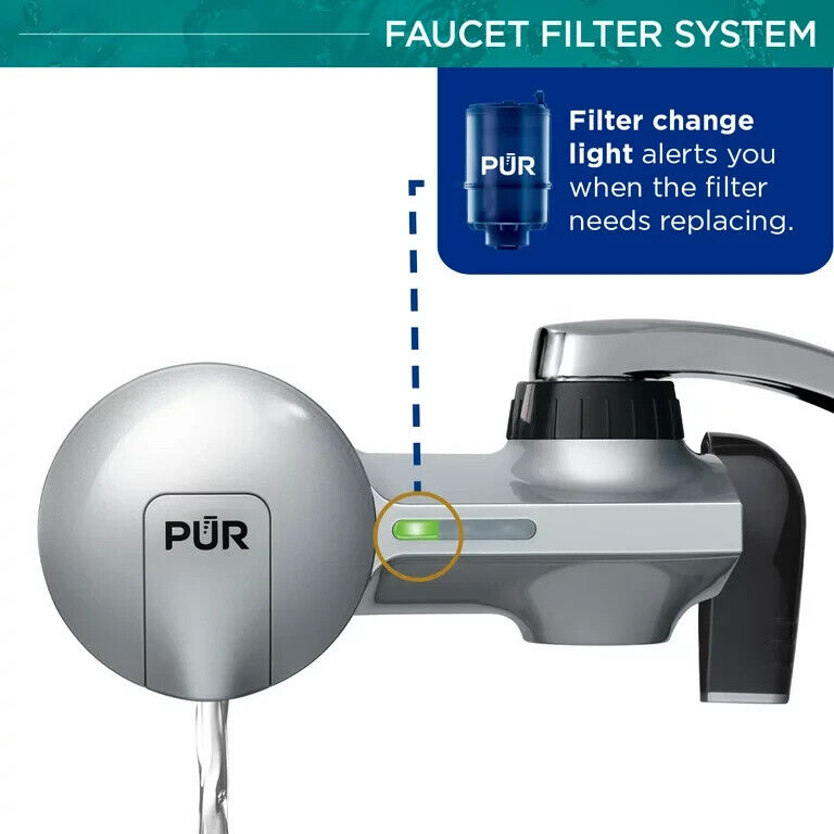 PUR PLUS Faucet Filtration System - Metallic Gray (PFM350V) Mineral Core Filters