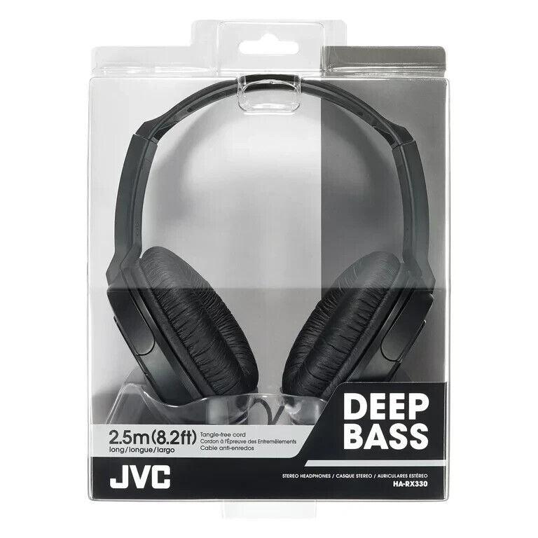 JVC HA-RX330 Over the Ear Wired Full Size Headphones - Black Deep Bass 2.5 m