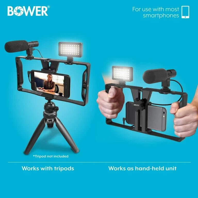 Bower Vlogger Pro Kit, WA-VLPKIT1 Ultimate Smartphone Vlogging Setup -NO FILTERS