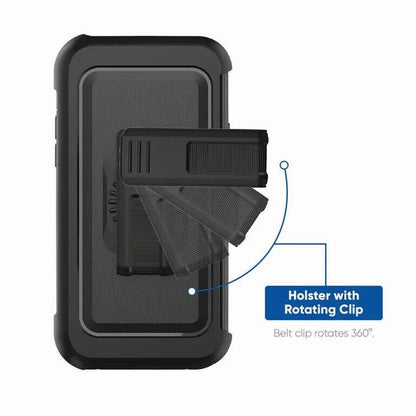 iPhone 11 Pro Protect Onn Rugged Case w/Holster & Rotating Clip WIABLK100014116