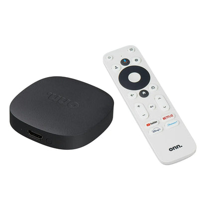 Onn Android Google TV 4K UHD Streaming Box w/ Voice Remote Control & HDMI Cable