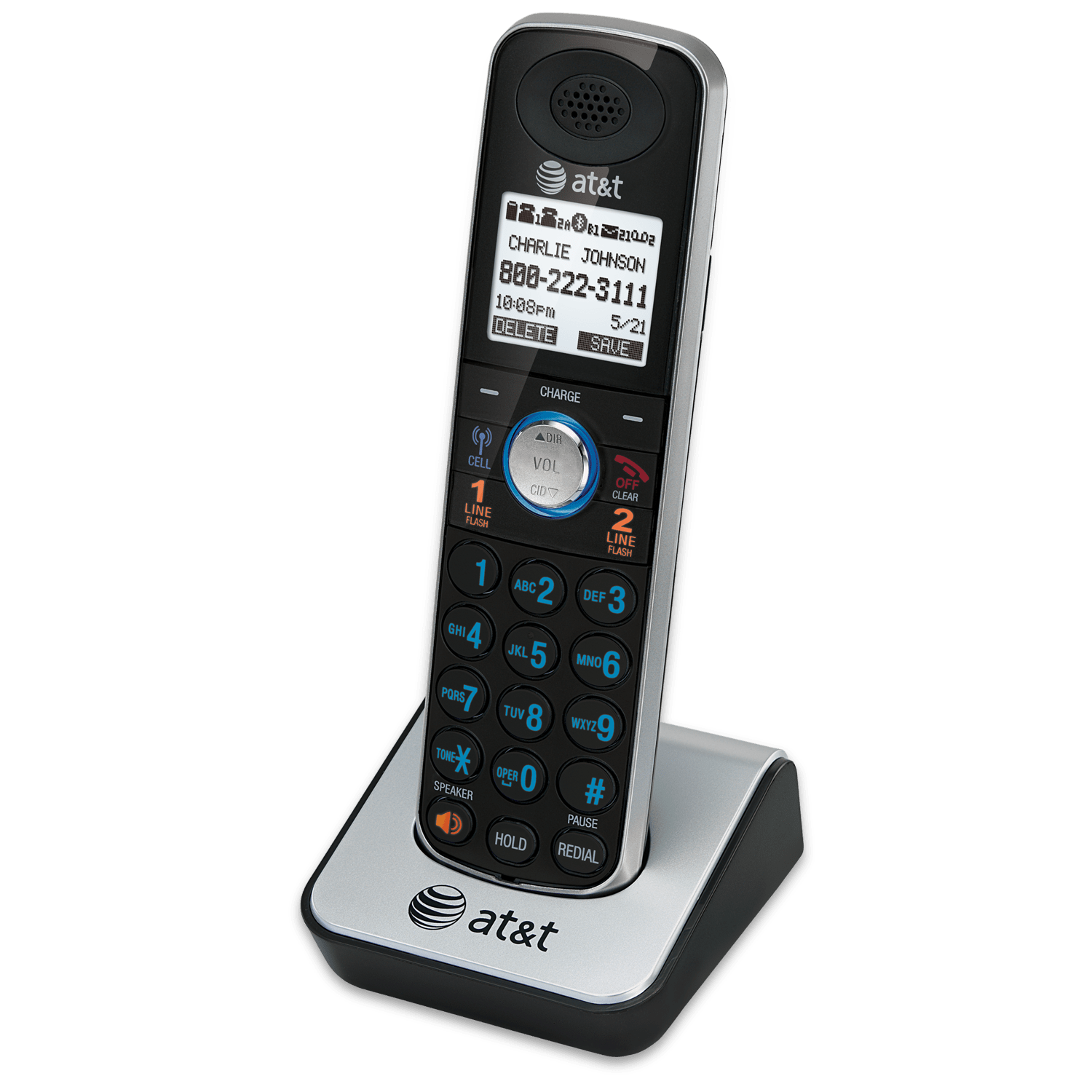 AT&T TL86009 DECT 6.0 Handset Speakerphone w/ 2-Line Operation