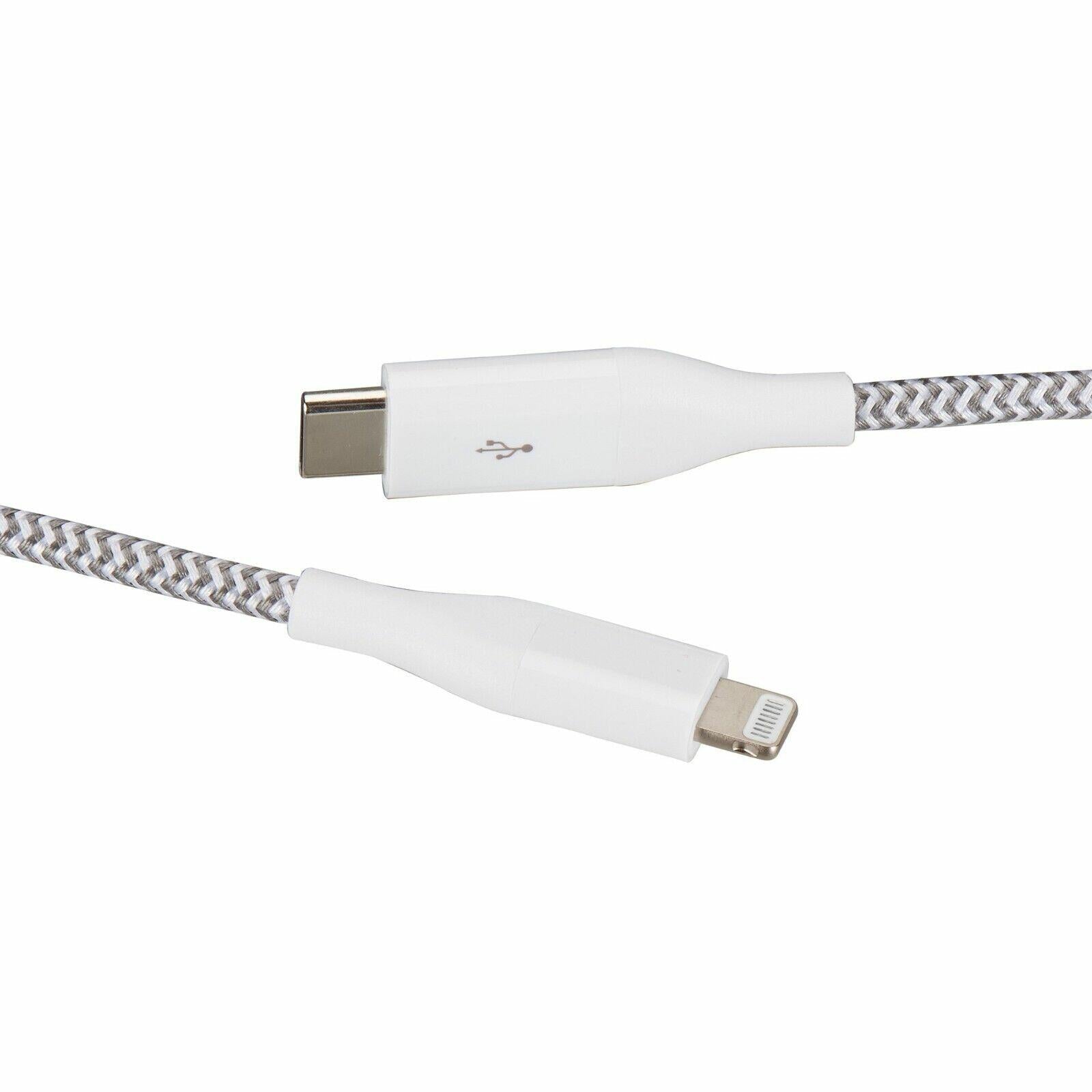 Blackweb Lightning to USB Braided Polyester Charging Cable, 3' Assortment