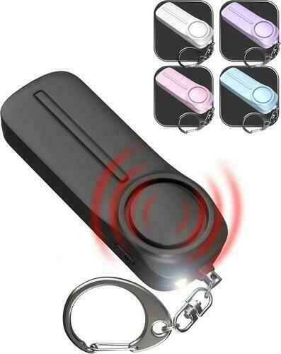 Personal Alarm With LED Light & Siren - Self-Defense Keychain PURPLE 130DB