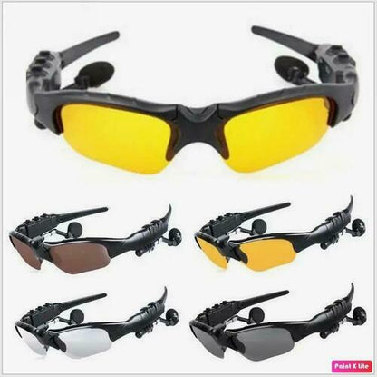 BTglasses Smart Glasses, Bluetooth Sunglasses, Built-in Mic, Yellow Lenses
