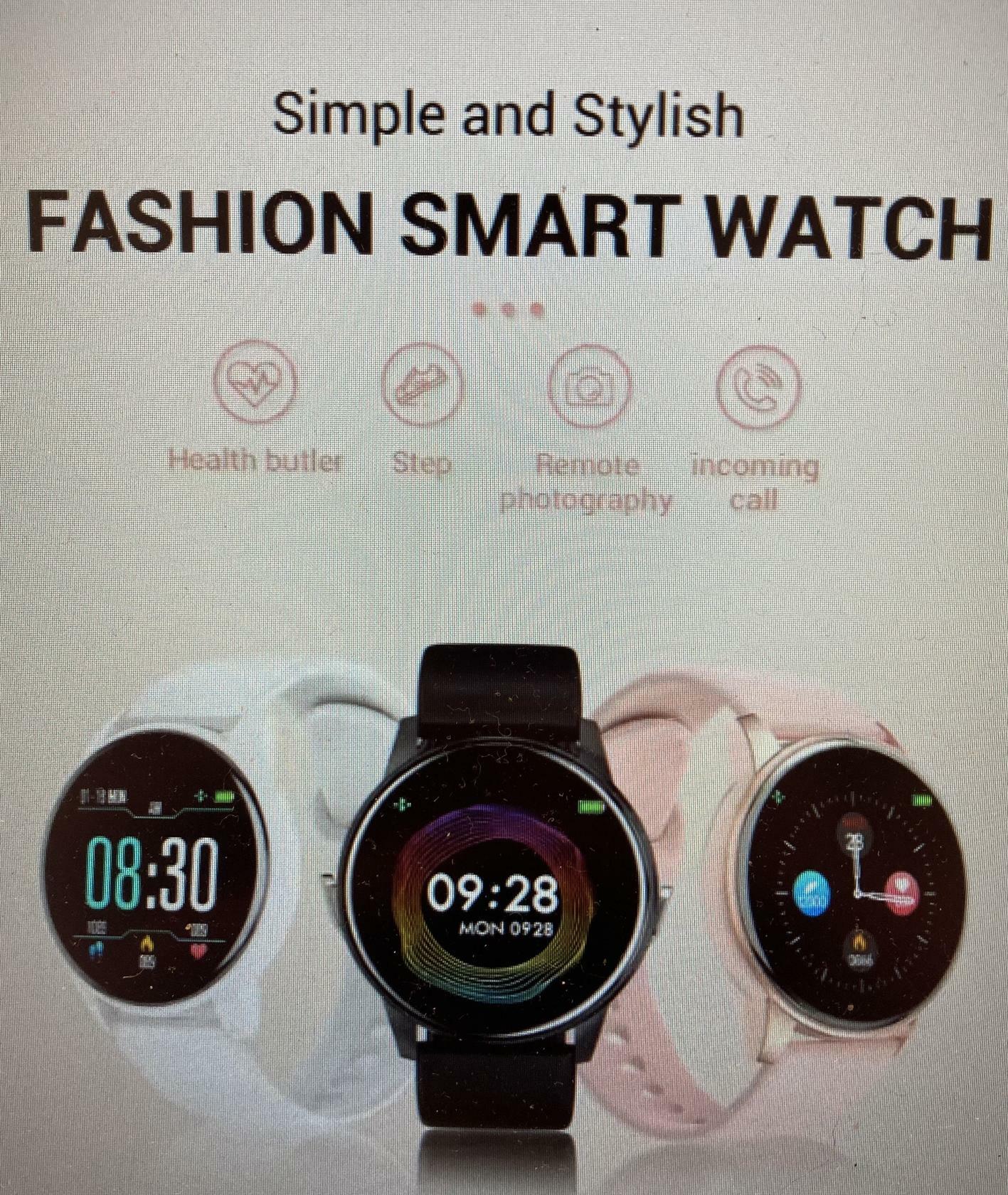 Smart Watch Fitness- Call ,24 HR Heart Rate Monitor,Walking Counter- Gold