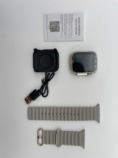 FitPro T500  U L T R A  Smart Watch, 45mm Silicone Watch Band - GRAY