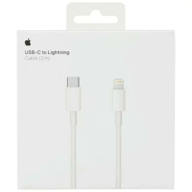 GENUINE Apple USB-C to Lightning Cable (2m) White Charging Cord