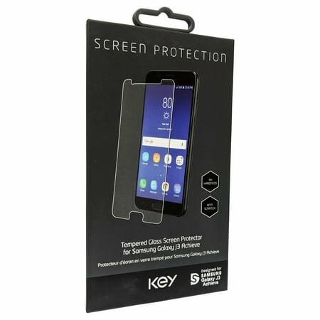 New & Sealed ~ KEY Tempered Glass Screen Protector for Samsung Galaxy J3 Achieve