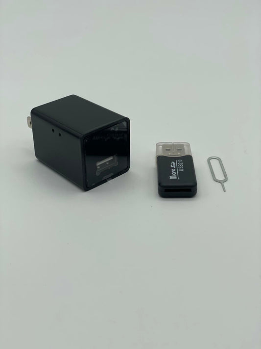 USB Wall Charger Mini Camera with Motion Detection Home Security, WiFi, No Audio