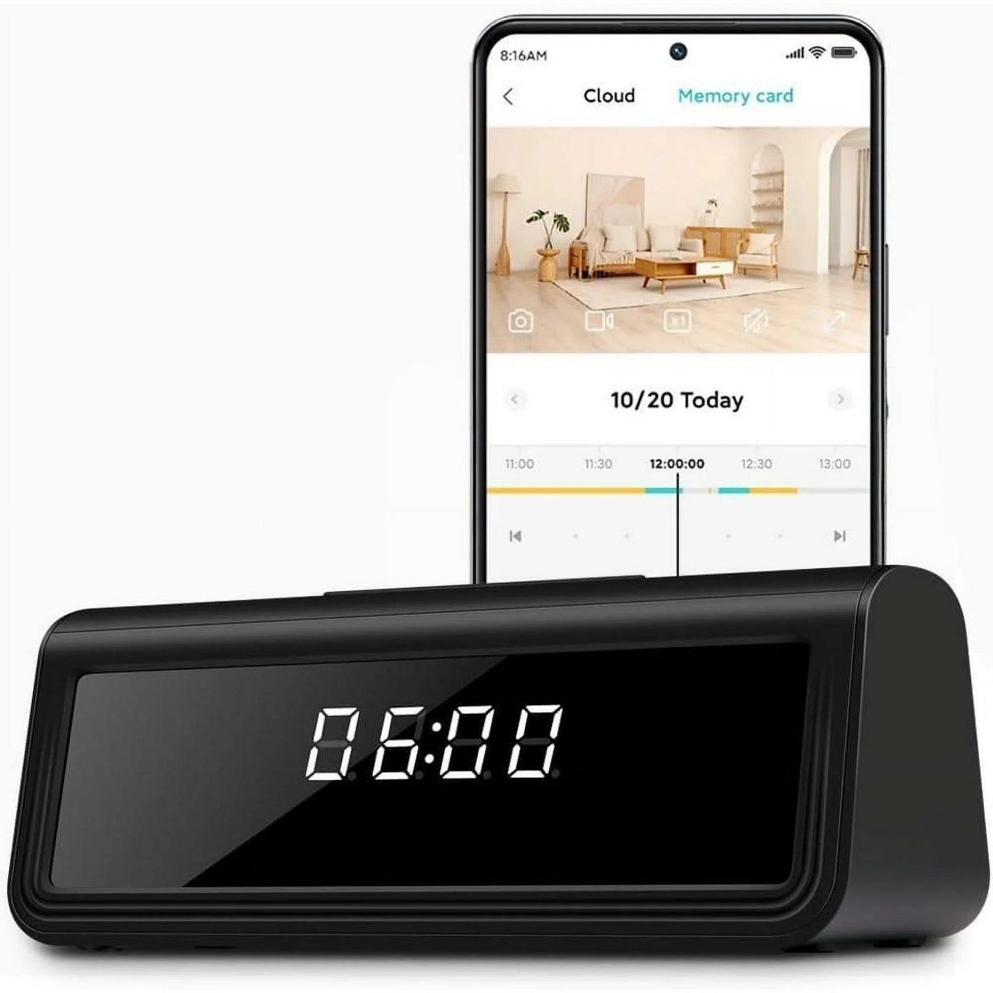 4K Wireless Clock – Home Security Device - Real Time Alerts
