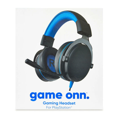 Onn Gaming Headset for PlayStation w/ adjustable band, micro & gel ear cushions