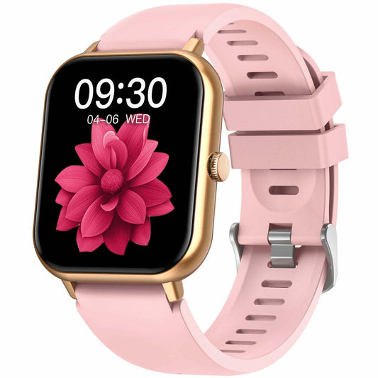 Smart Watch ~ Pink w/Bluetooth Android Ios ~ Step Counter & Waterproof