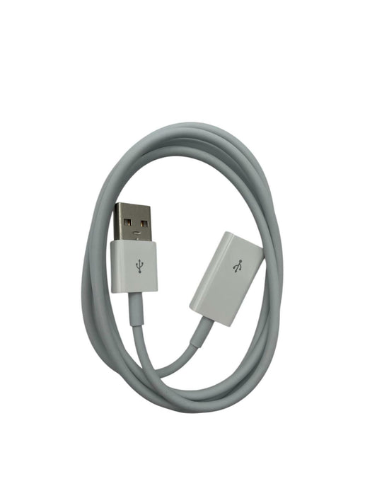 Unbranded Female USB to Male USB Cable Extender - White - 1M - 2 Cables/Pack