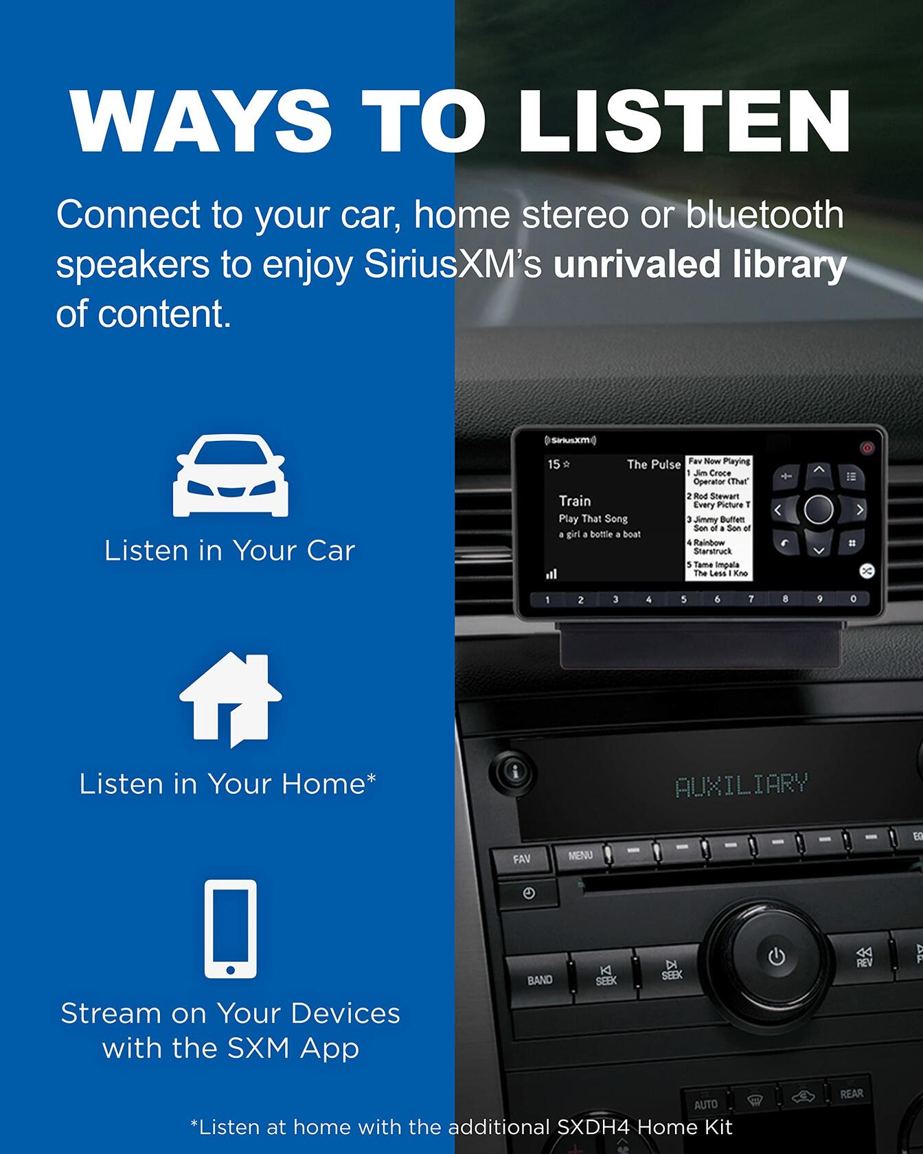 SiriusXM - Onyx EZR Satellite Radio with Vehicle Kit - Black Model:SXEZR1V1