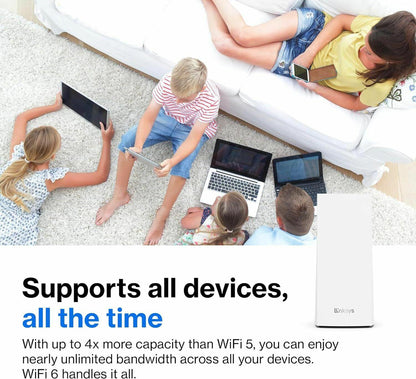 Linksys-Atlas Pro 6 WiFi Router AX2200 Mesh Wireless Router (2-pack) - White