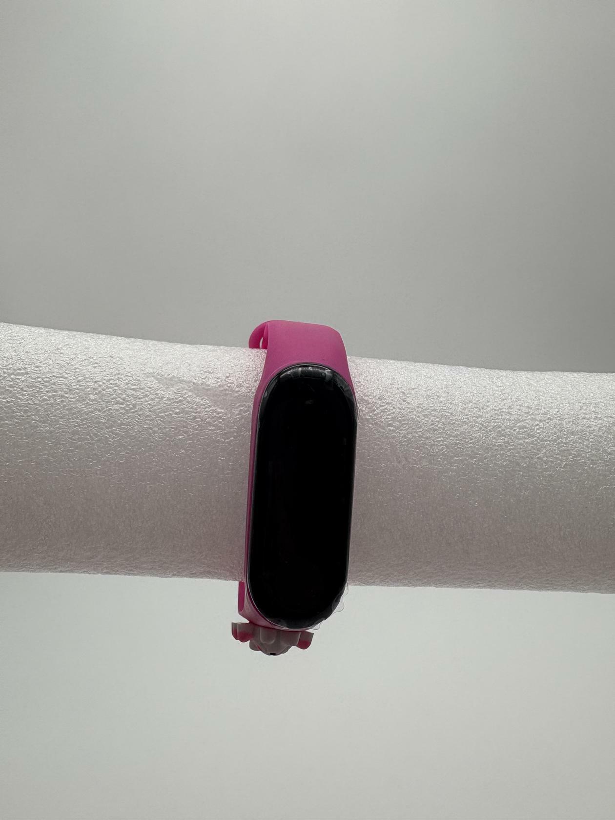 Smart Watch M8 Silicone Heart Rate Sport Watch for Kids- Pink With White Bunny