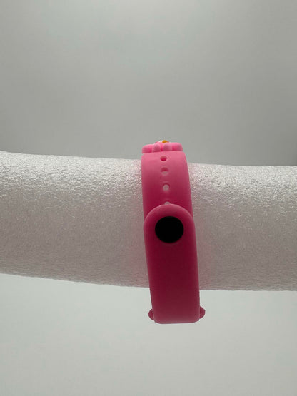 Smart Watch M8 Silicone Heart Rate Sport Watch for Kids- Pink With Lollipops