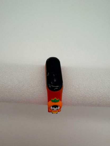 Smart Watch M8 Silicone Heart Rate Sport Watch for Kids- Orange With Oranges