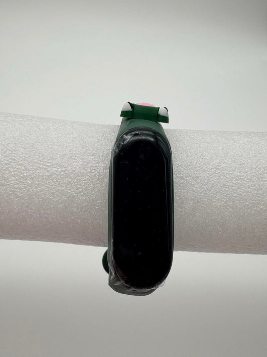 Smart Watch M8 Silicone Heart Rate Sport Watch for Kids- Dark Green With Frogs