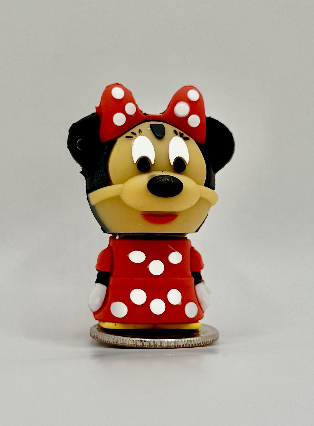 Novelty Cartoon Flash Drive 8GB |  Minnie in Polka Dots - Red & White