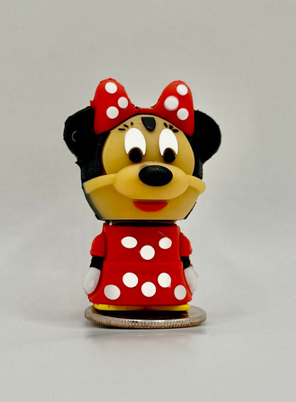 Novelty Cartoon Flash Drive 8GB |  Minnie in Polka Dots - Red & White