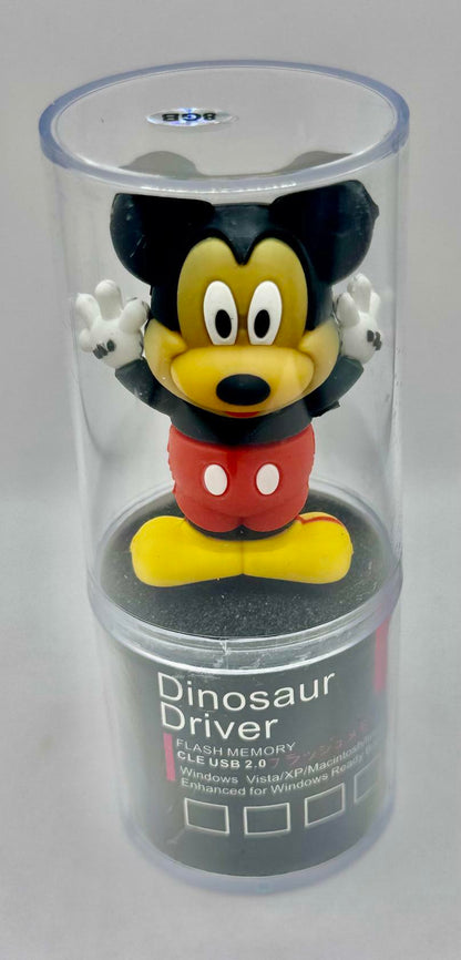 Novelty Cartoon Flash Drive 8GB |  Mickey Hands Up - Red & Yellow