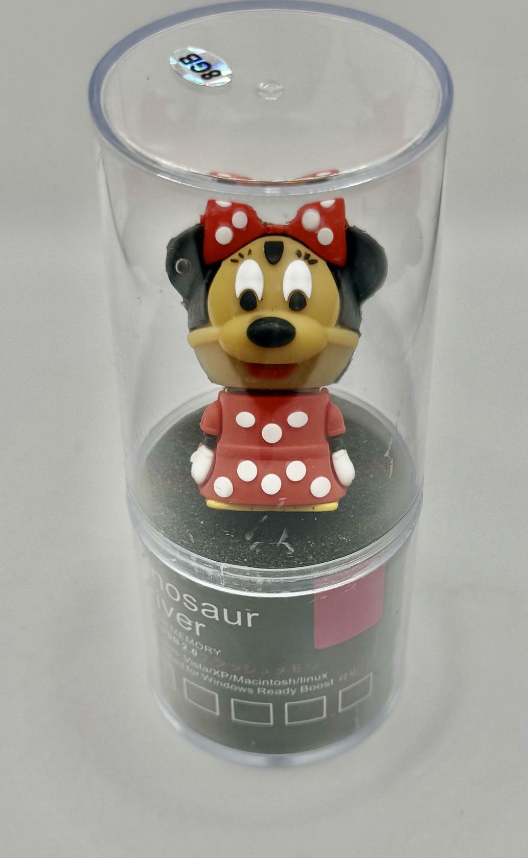 Novelty Cartoon Flash Drive 8GB |  Minnie in Polka Dots - Red & White