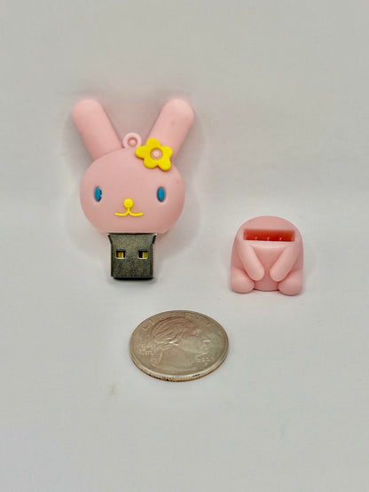 Dinosaur Driver Character USB Flash Drive 8GB | Pink Bunny - Pink