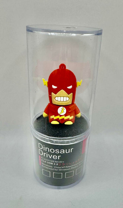 Dinosaur Driver Character USB Flash Drive 8GB | Red Action Figure - Red