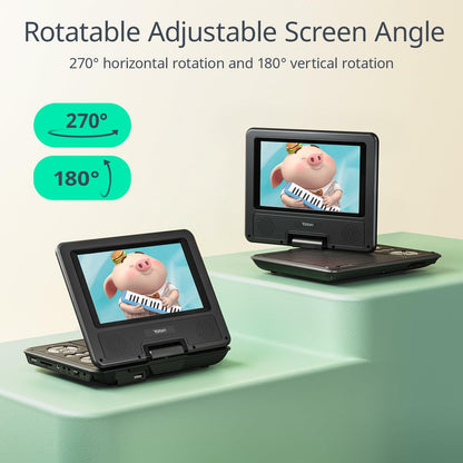 Two YOTO Portable DVD Player Swivel HD Screen for Car  [Not Support Blu-ray]