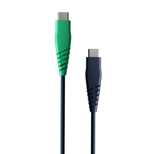 Skullcandy Line 60W USB C to C Fast Charging Cable, 4ft - Blue/Green