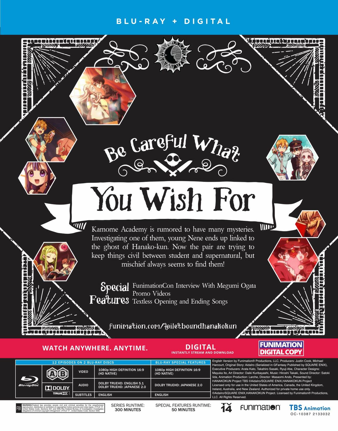 Toilet-bound Hanako-kun-The Complete Series[Blu-ray]NO ARTWORK inside Jewel Case
