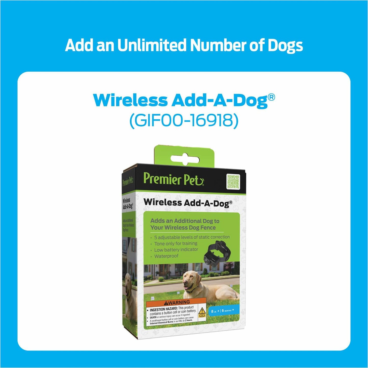 Premier Pet Wireless Dog Fence System - Circular Boundary - No Digging