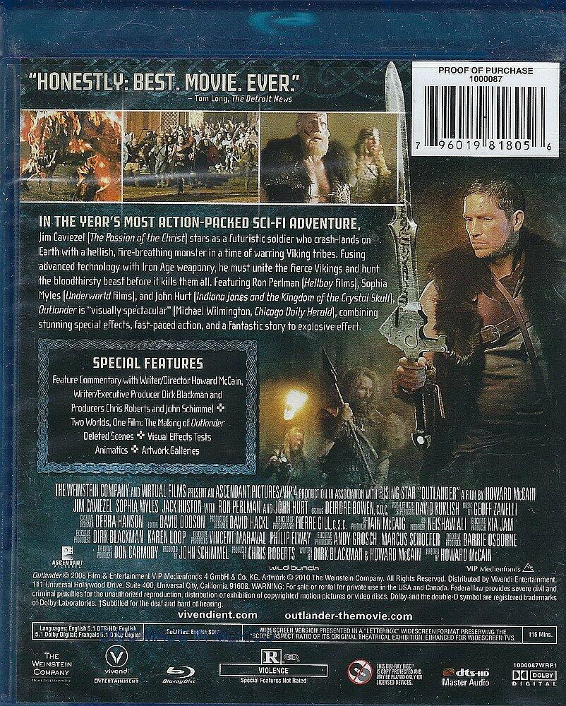 Outlander [DVD] [With Case and Art Included] By Jim Caviezel