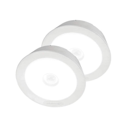 Beams 2pk LED Wireless Motion Sensing Ceiling Lights | White MB981