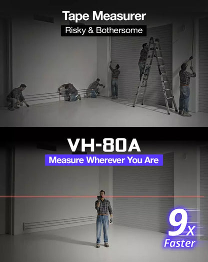 Magpie VH-80A Laser Distance Meter w/ Auto Calibration from Kickstarter, Black
