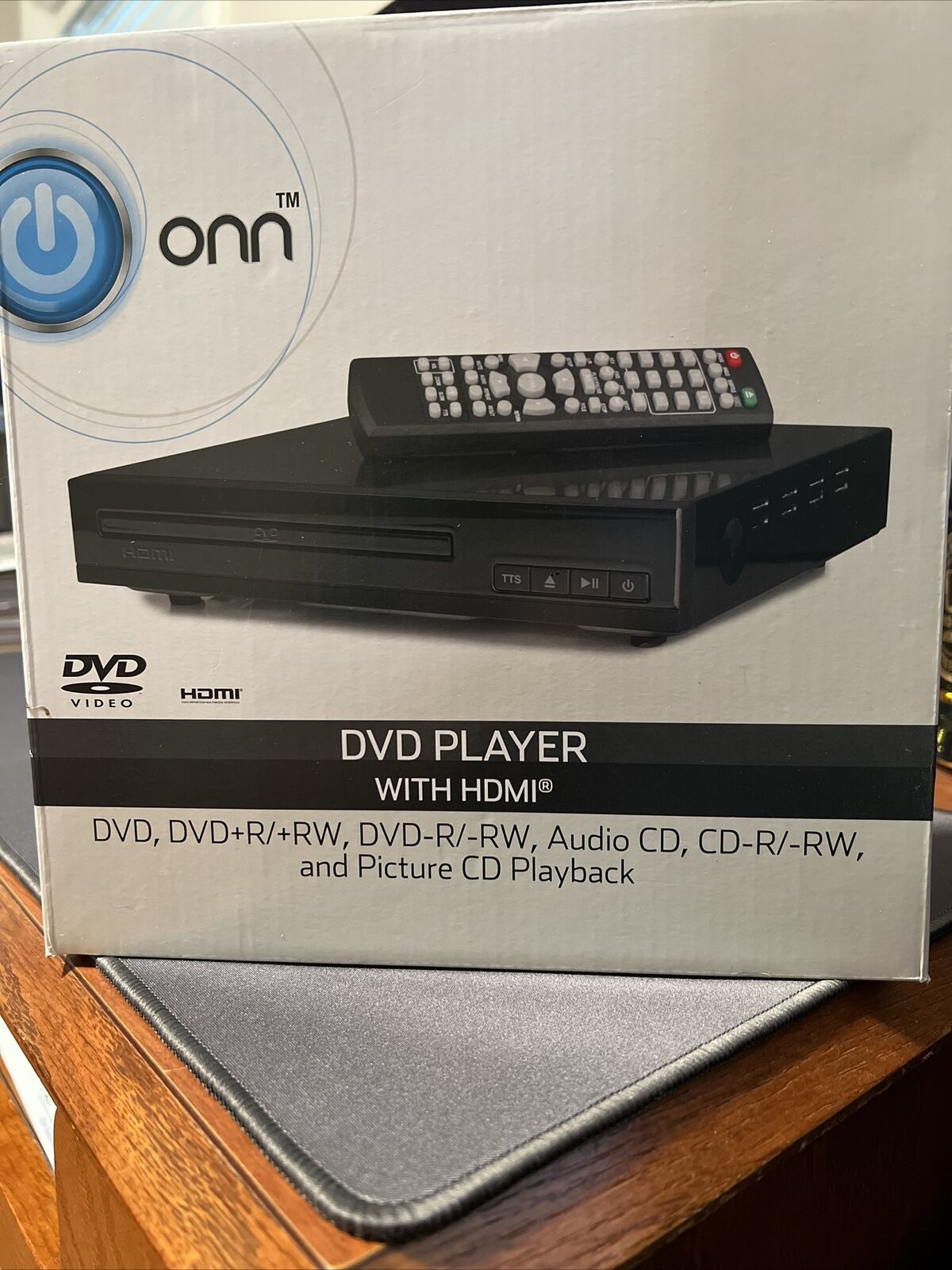 Onn DVD Player w/ Remote & HDMI (DVD+R/DVD-R/-RW/Audio CD/CD-R/Pic CD Playback
