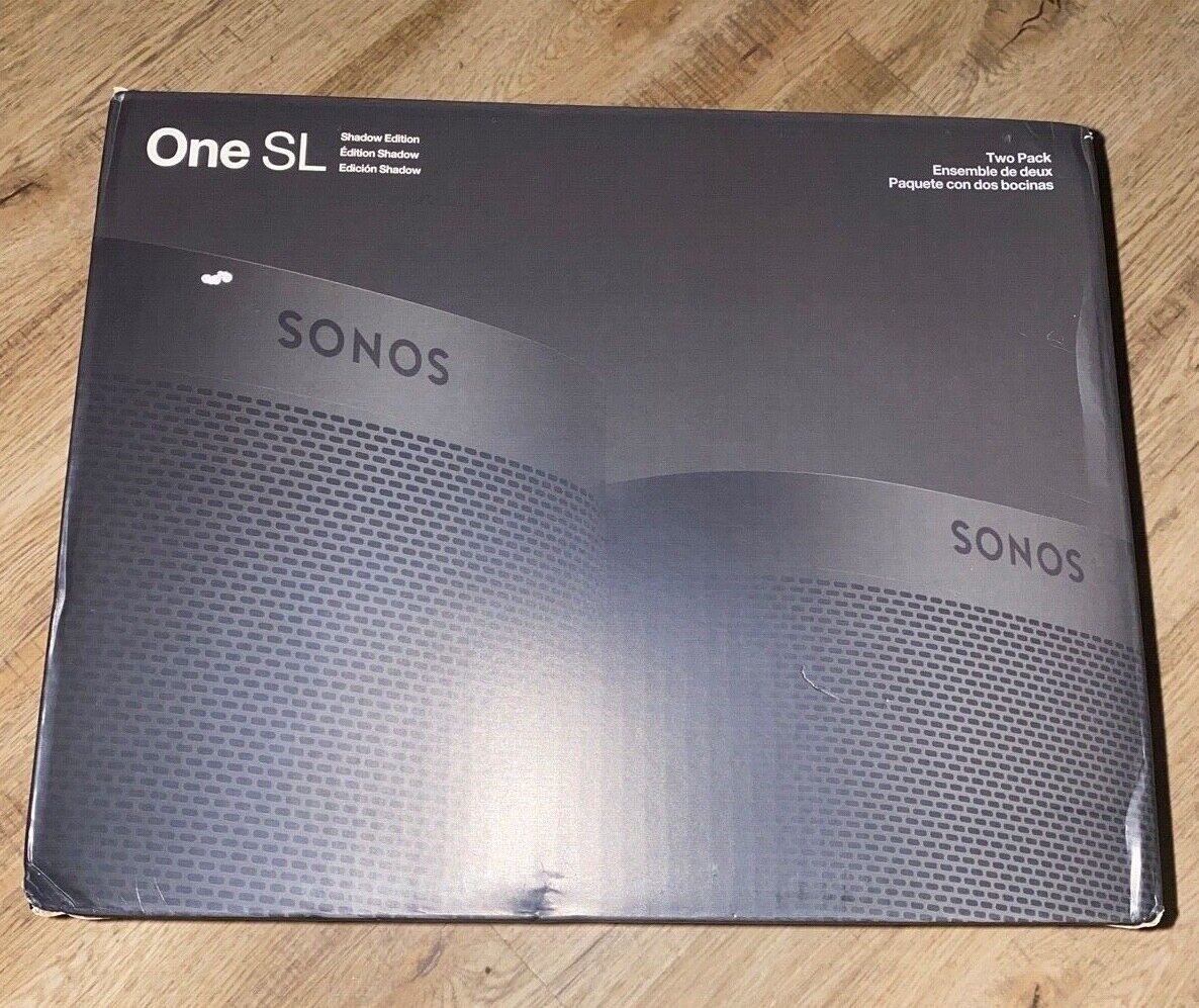 Sonos B20SLUS1SDHB One SL Set Shadow Edition Two Pack Wireless Smart Speaker