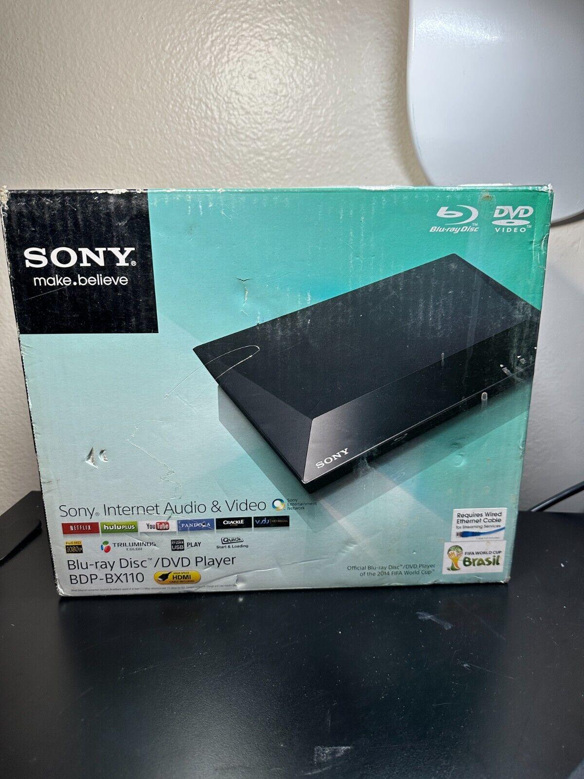 Sony BDP-BX110 Blu-ray/DVD Player Ethernet Streaming 1080p HD Video