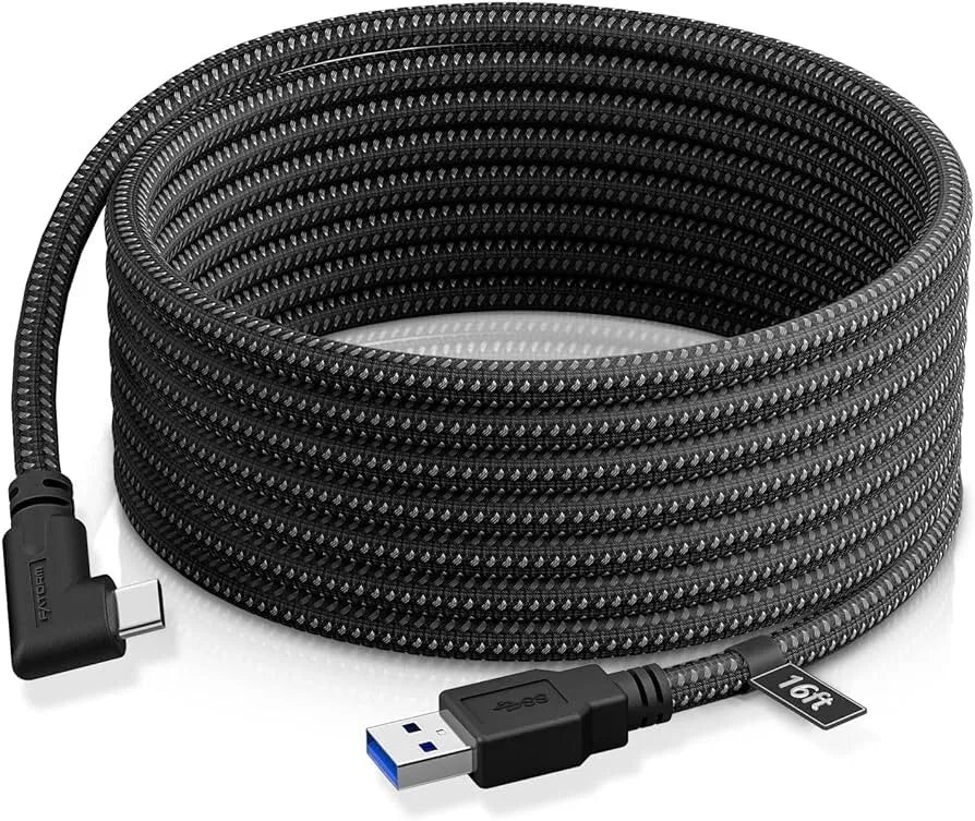 Fatorm Smart Accessories 16ft USB-A to C Link Cable Compatible for Oculus AC001